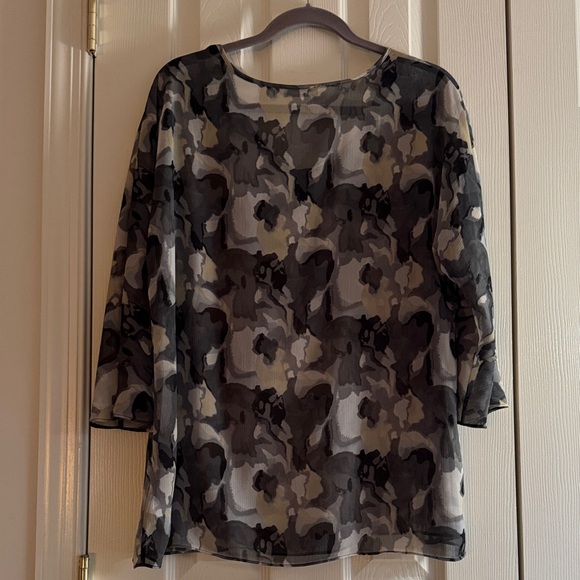 Isaac Mizrahi Live! Sheer Blouse – Size L - Picture 2 of 6